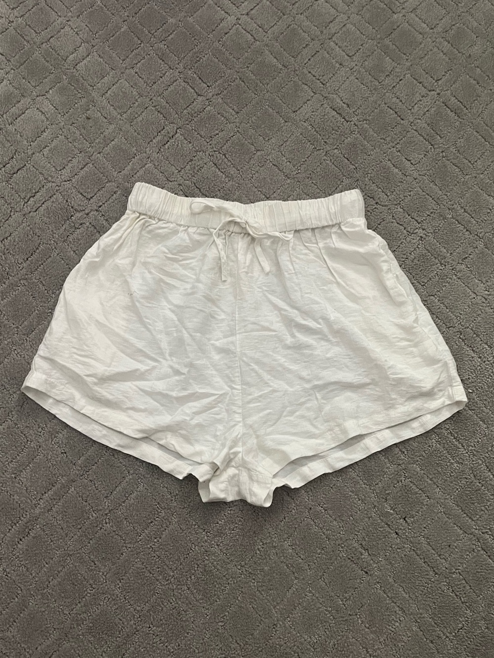 White Linen Shorts